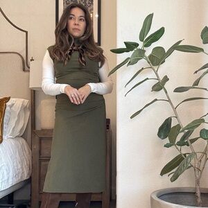 OGL Olive Green Midi Dress